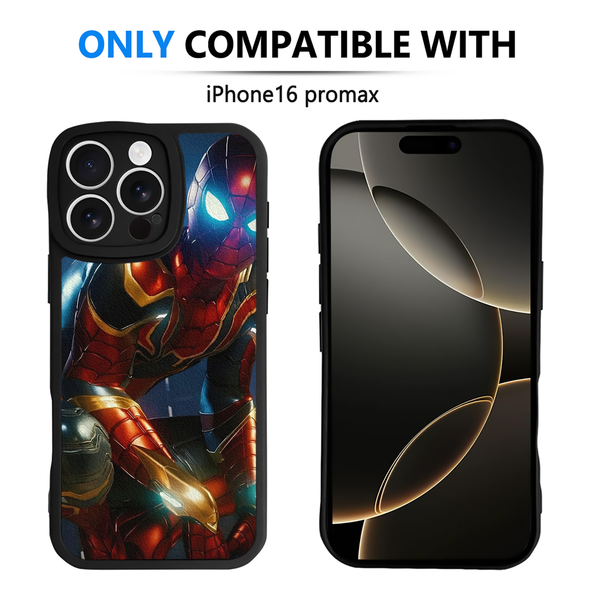 （画像用） Spider Man スパイダーマン 【iPhone 16シリーズ対応】シリコンスマホケース（レザー調） 材質：シリコン